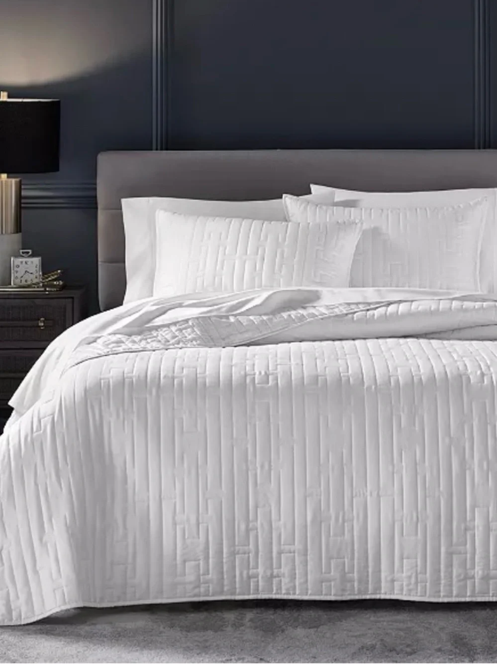 Hotel Collection Chain Links Coverlet Set, King 110x96 In